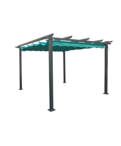 GAZEBO PERGOLA DA ESTERNO EUROGARDEN "DAIANA" IN ACCIAIO VERDE 3X3 M