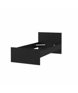 LETTO SINGOLO "NAIA" NERO OPACO 90X190 CM