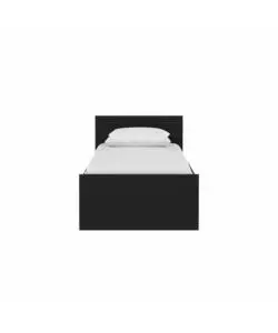 LETTO SINGOLO "NAIA" NERO OPACO 90X190 CM