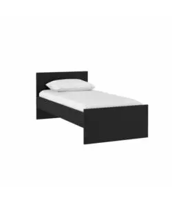 LETTO SINGOLO "NAIA" NERO OPACO 90X190 CM