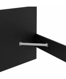 LETTO SINGOLO "NAIA" NERO OPACO 90X190 CM