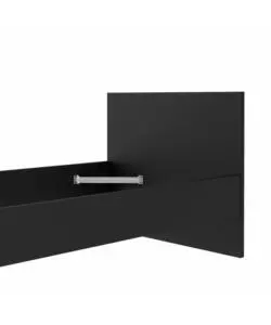 LETTO SINGOLO "NAIA" NERO OPACO 90X190 CM