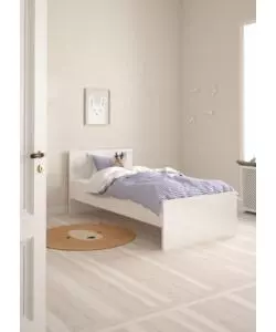 GIROLETTO SINGOLO "NAIA" BIANCO LUCIDO 90X190 CM