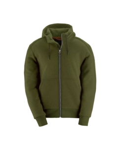 FELPA DA LAVORO IMBOTTITA KAPRIOL "CHILL" CON CAPPUCCIO VERDE, TG XXXL