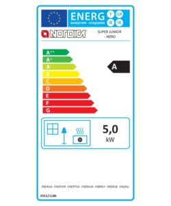 STUFA A LEGNA LA NORDICA + EXTRAFLAME "SUPER JUNIOR" NERO 5 KW