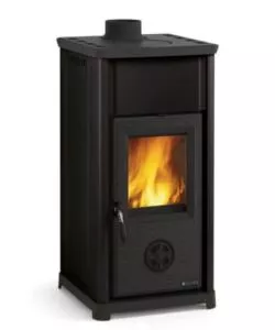 STUFA A LEGNA LA NORDICA + EXTRAFLAME "TEA" NERO 6,6 KW