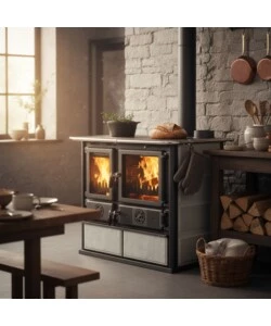 Cucina a legna La Nordica Extraflame "Rosa 5.0" pietra 8.8 kW