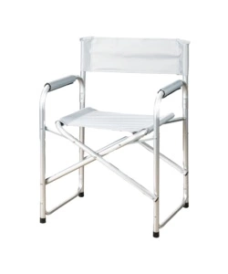 SEDIA DA CAMPEGGIO PIEGHEVOLE EUROGARDEN "REGISTA" IN POLIESTERE GRIGIO CHIARO 56X49X80 CM