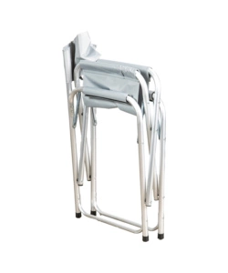 SEDIA DA CAMPEGGIO PIEGHEVOLE EUROGARDEN "REGISTA" IN POLIESTERE GRIGIO CHIARO 56X49X80 CM