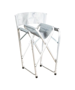 SEDIA DA CAMPEGGIO PIEGHEVOLE EUROGARDEN "REGISTA" IN POLIESTERE GRIGIO CHIARO 56X49X80 CM