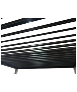 PERGOLA BIOCLIMATICA DA ESTERNO EUROGARDEN "ATENA" CON APERTURA A MANOVELLA IN ALLUMINIO ANTRACITE 3X3 MT