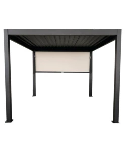 TENDA LATERALE OSCURANTE PER PERGOLA BIOCLIMATICA EURO GARDEN "ATENA ED ERA" IN TEXTILENE ECRÙ LATO 4 MT