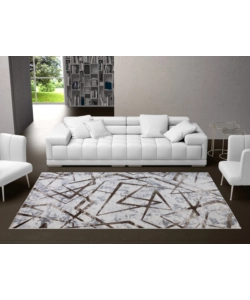 TAPPETO "DOUBLE" MARRONE, 110X170 CM