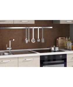 COMPOSIZIONE CUCINA COMPLETA ARES CON LAVELLO A DESTRA E PIANO COTTURA AD INDUZIONE, 255X60X216 CM