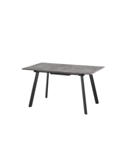 TAVOLO ALLUNGABILE "WILDER" NERO E CEMENTO, 140-180X80X76 CM