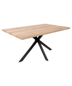 TAVOLO DA PRANZO "EDEN" CON GAMBE IN METALLO NERO, 150X90X75 CM