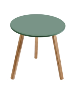 TAVOLINO SALOTTO "LIZZY" VERDE IN BAMBOO, Ø40 CM