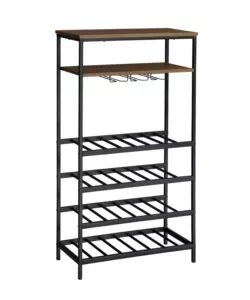 CANTINETTA METALLO NERO, 30X65X120 CM