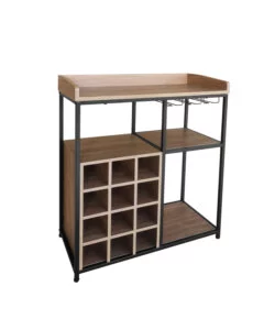CANTINETTA METALLO NERO, 70X34X82 CM