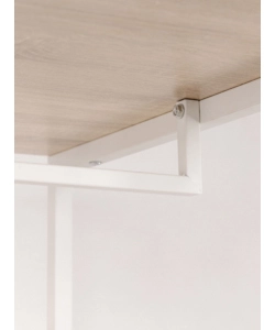 MOBILE LAVATRICE "JANET" BIANCO E LEGNO, 100X60X177 CM