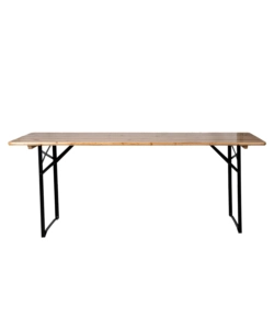 SET BIRRERIA DA GIARDINO PIEGHEVOLE EUROGARDEN IN LEGNO E METALLO DUE PANCHE CON SCHIENALE E TAVOLO 200X70 CM