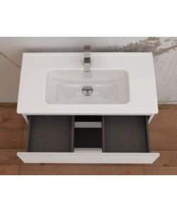 MOBILE BAGNO DA TERRA "LEONARDO" 3 CASSETTI BIANCO, 78X39,5X85 CM