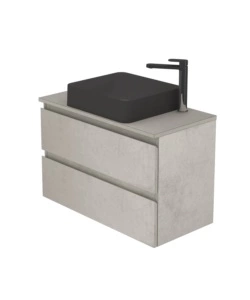 MOBILE BAGNO "LEONARDO" CEMENTO CON LAVELLO AD APPOGGIO, 78X40X50 CM