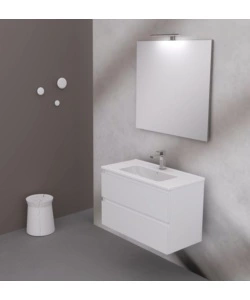 MOBILE BAGNO "LEONARDO" BIANCO, 80 CM
