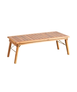 SET DA ESTERNO PIEGHEVOLE EUROGARDEN "PRIMAVERA" IN LEGNO DI ACACIA E POLIESTERE ECRÙ 4 SEDUTE E TAVOLINO