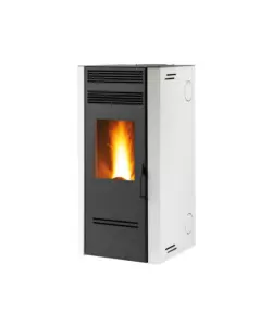 Stufa a pellet canalizzata Caris "Bluma" bianco 7,5 kW