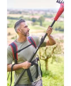 ABBACCHIATORE OLIVE A BATTERIA BLUEBIRD "OLIMPO 23-56 AT" MOVIMENTO OSCILLATORIO LATERALE 21V + 3 BATTERIE 21V 5AH + ASTA TELESCOPICA 2,2-3,1 MT