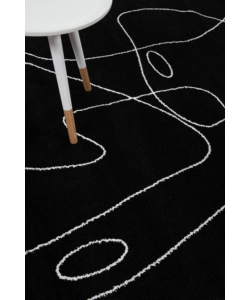 TAPPETO "ATELIER" NERO, 133X190 CM