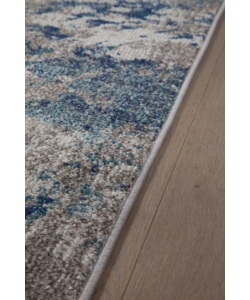 TAPPETO "SOHO" ECRU BLU, 290X200 CM