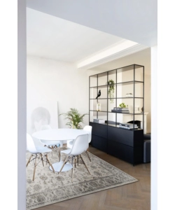 TAPPETO "VINTAGE" GRIGIO FLOREALE, 200X290 CM
