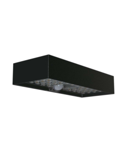 APPLIQUE NERA 6W CON PANNELLO SOLARE E SENSORE MOVIMENTO, 9,7X23X4,27 CM