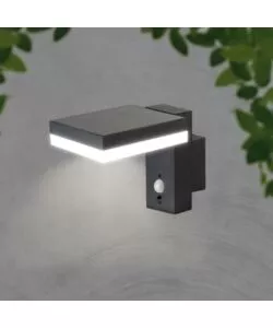 APPLIQUE SOLARE RETTANGOLARE CON SENSORE 3000K IP44, 22,9X13X15,5CM