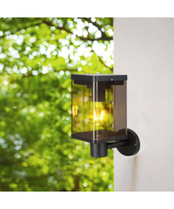 APPLIQUE SOLARE DA ESTERNO NERO 3000K IP44, 12X12X26 CM