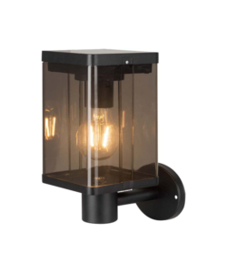 APPLIQUE SOLARE DA ESTERNO NERO 3000K IP44, 12X12X26 CM