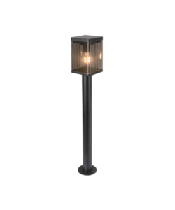 PALETTO SOLARE DA ESTERNO NERO 3000K IP44, 12X12X80 CM