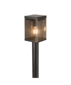 PALETTO SOLARE DA ESTERNO NERO 3000K IP44, 12X12X80 CM