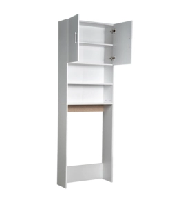MOBILE  LAVATRICE SALVASPAZIO "WASH" COLORE BIANCO, 64X24X190 CM
