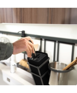 PORTACOLTELLI PER CUCINA "TITANE" IN ACCIAIO GRIGIO ANTRACITE, EMUCA