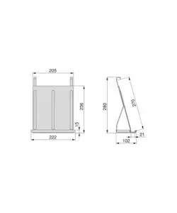 SUPPORTO PER TABLET "TITANE" ACCIAIO GRIGIO ANTRACITE, EMUCA