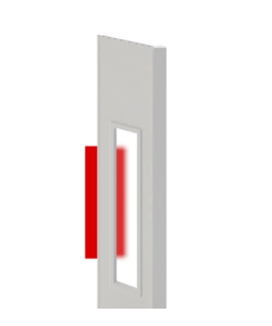 PANNELLO AGGIUNTIVO PER PORTA A SOFFIETTO DA INTERNO "LUCIANA" BIANCO CON VETRO 15X1 CM