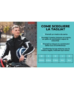 CASCO MOTO SPARCO SP601 NERO/ROSSO TG.M