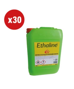 BIOETANOLO LIQUIDO ETHALINE 30 TANICHE DA 10 LITRI - TOTALE DI 300 LITRI