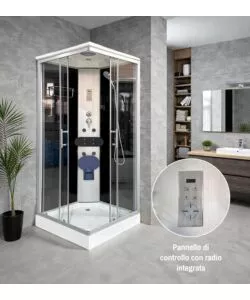 DOCCIA IDROMASSAGGIO DECOR BAGNO "VENERE" CON SEDILE 90X90X215 CM