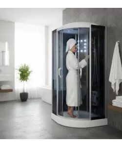 DOCCIA IDROMASSAGGIO DECOR BAGNO "VESTA" CON SEDILE 90x90X215 CM