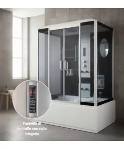 DOCCIA IDROMASSAGGIO DECOR BAGNO "DEMETRA" CON SEDILE 150X85X210 CM