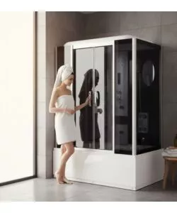 DOCCIA IDROMASSAGGIO DECOR BAGNO "DEMETRA" CON SEDILE 150X85X210 CM